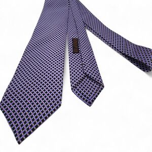 DOLCEPUNTA‎ Hand Made Italy Dress Tie Men's 100% Silk Purple Diamond Necktie